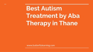 Best Autism Treatment by Aba Therapy in Thane