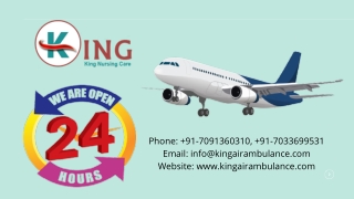 Air Ambulance Services in Chandigarh and Amritsar by King