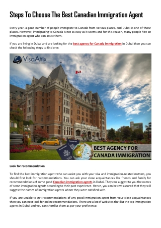 Steps To Choose The Best Canadian Immigration Agent