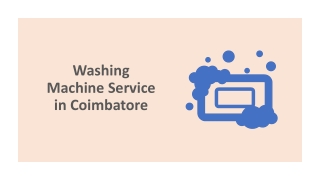 Washing machine service in coimbatore