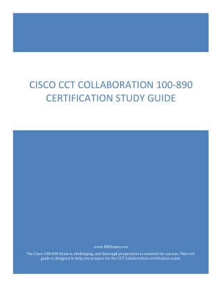Cisco CCT Collaboration 100-890 Certification Study Guide PDF