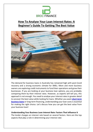 How To Analyse Your Loan Interest Rates: A Beginner’s Guide To Getting The Best