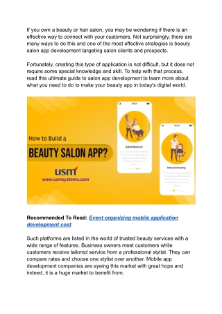 Cost to Develop an On-Demand Beauty Application