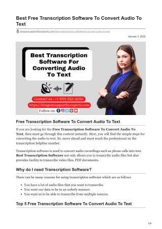 Best Free Transcription Software To Convert Audio To Text