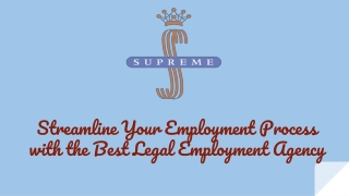 Streamline Your Employment Process with the Best Legal Employment Agency