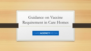 Guidance on Vaccine Requirement in Care Homes