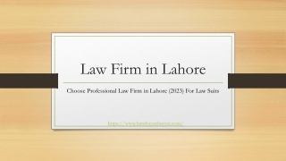 Choose Perfect Law Firm in Lahore With Lawyers