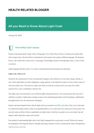 All you Need to Know About Light Code