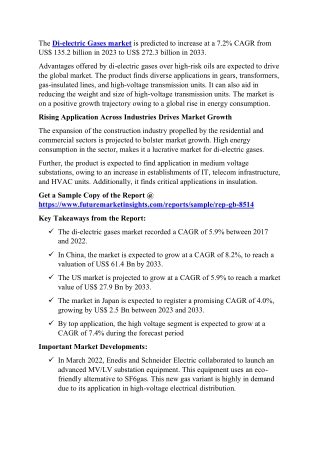 Di-electric Gases Market - Global Revenue Growth Expectations in the Near Future