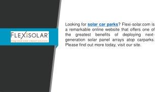 Solar Car Parks Flexi-solar.com