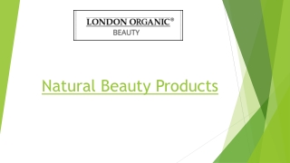 Natural Beauty Products