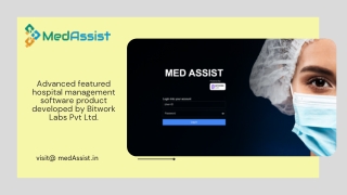 Hi-Tech and Integrated Hospital Management Software  MedAssist