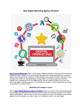 Best Digital Marketing Agency Portlan