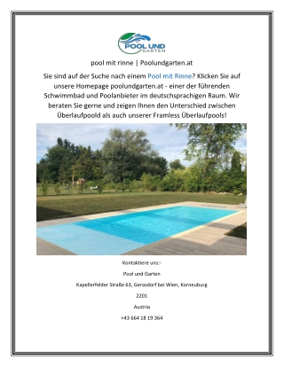 pool mit rinne  Poolundgarten.at