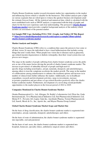 Charles Bonnet Syndrome Market