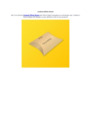 custom pillow boxes