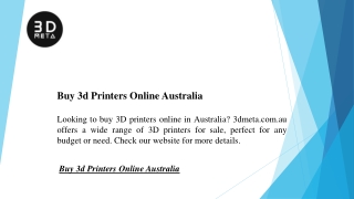 Buy 3d Printers Online Australia  3dmeta.com.au