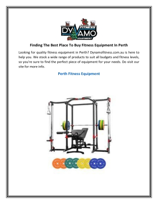 Finding The Best Place To Buy Fitness Equipment In Perth