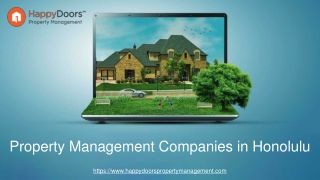 Property Management Companies in Honolulu - www.happydoorspropertymanagement.com