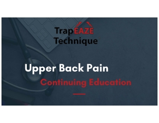 Upper Back Pain Continuing Education