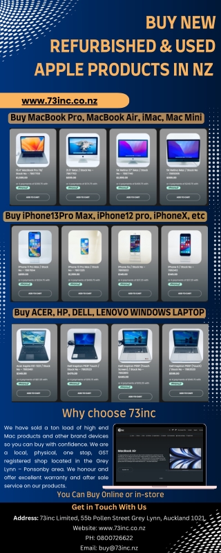 Shop for Windows Laptops & Used Apple Products in NZ | 73inc