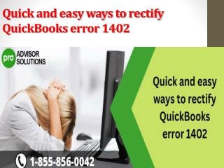 Quick and easy ways to rectify QuickBooks error 1402