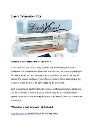 Lash Extension Kits