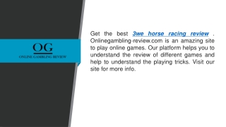 3we Horse Racing Review Onlinegambling-review.com