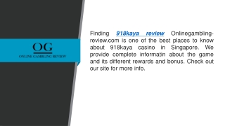 918kaya Review Onlinegambling-review.com