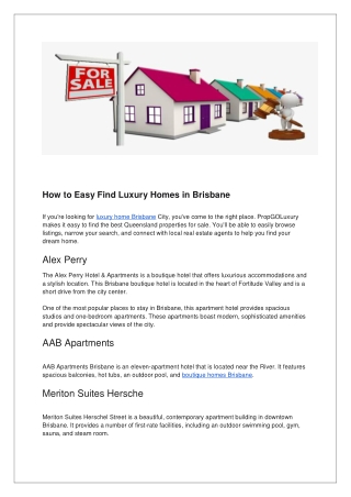 How to Easy Find Luxury Homes in Brisbane