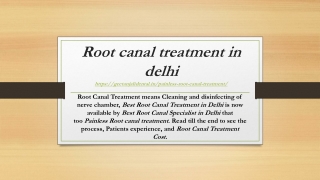 Root canal treatment in delhi PPT