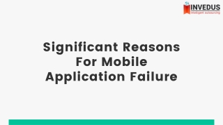 Important Reasons For Mobile Application Failure