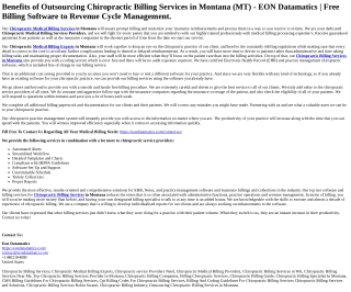 Chiropractic Billing Services in Montana