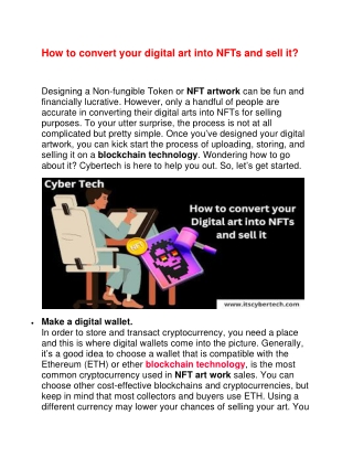 digital art into NFTs and sell it
