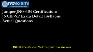 Juniper JN0-664 Certification: JNCIP-SP Exam Detail | Syllabus | Actual Question