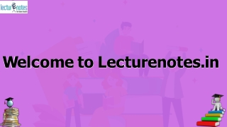 Online Study Guides & Notes of APJ Abdul Kalam Technological University