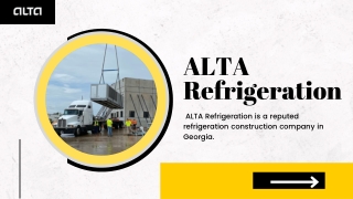 Get The Leading Refrigeration System For Your Industry From ALTA Refrigeration