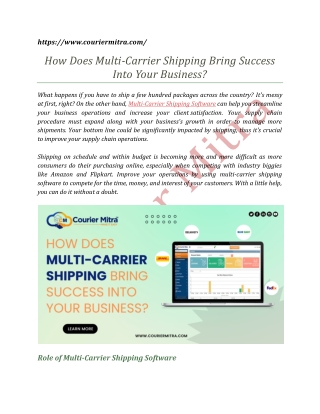 How Does Multi Carrier Shipping Bring Success Into Your Business