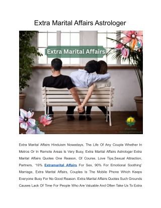 Extra Marital Affairs