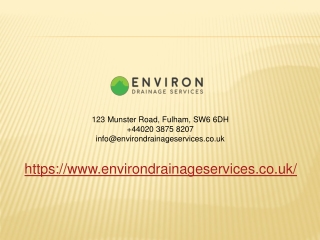 Environ drainage services PPT