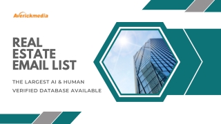 Get your foot in the door. Expand your reach with real estate email list