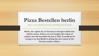 Pizza Bestellen berlin PPT