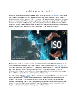 The Additional Facts of ISO