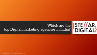 Which are the top Digital marketing agencies in India