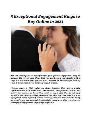 5 Exceptional Engagement Rings to Buy Online in 2023