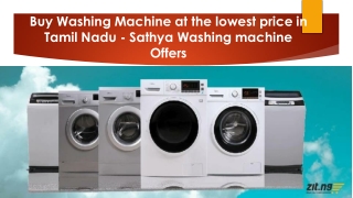 Advantages of Online Washing Machine Shopping at Sathya.Stores