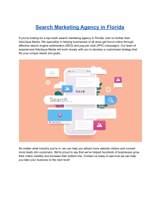 Search Marketing Agency in Florida