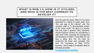 What is Web 3.0