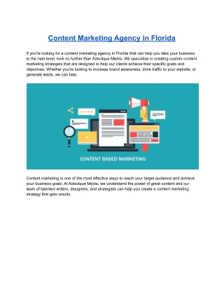 Content Marketing Agency in Florida