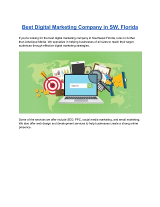 Best Digital Marketing Company in SW, Florida
